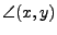 $ \angle(x,y)$